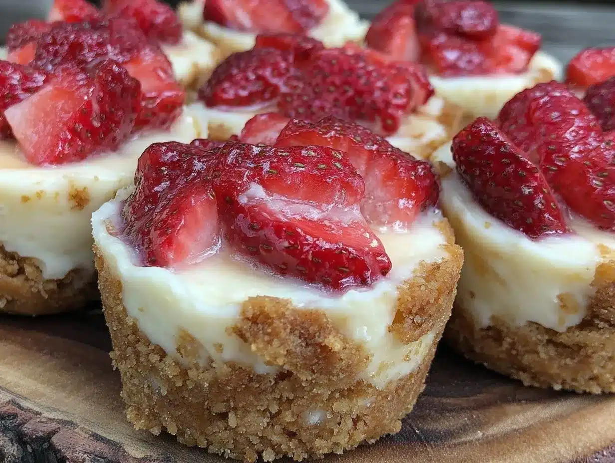 frozen strawberry cheesecake bites preparation steps
