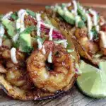 garlic chili crispy shrimp tacos - featured image