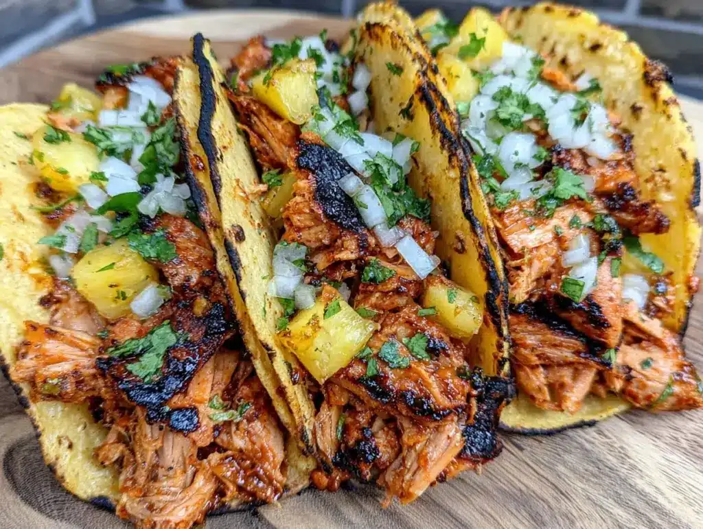 grilled al pastor pork tacos - featured image