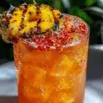 grilled pineapple rum punch - featured image