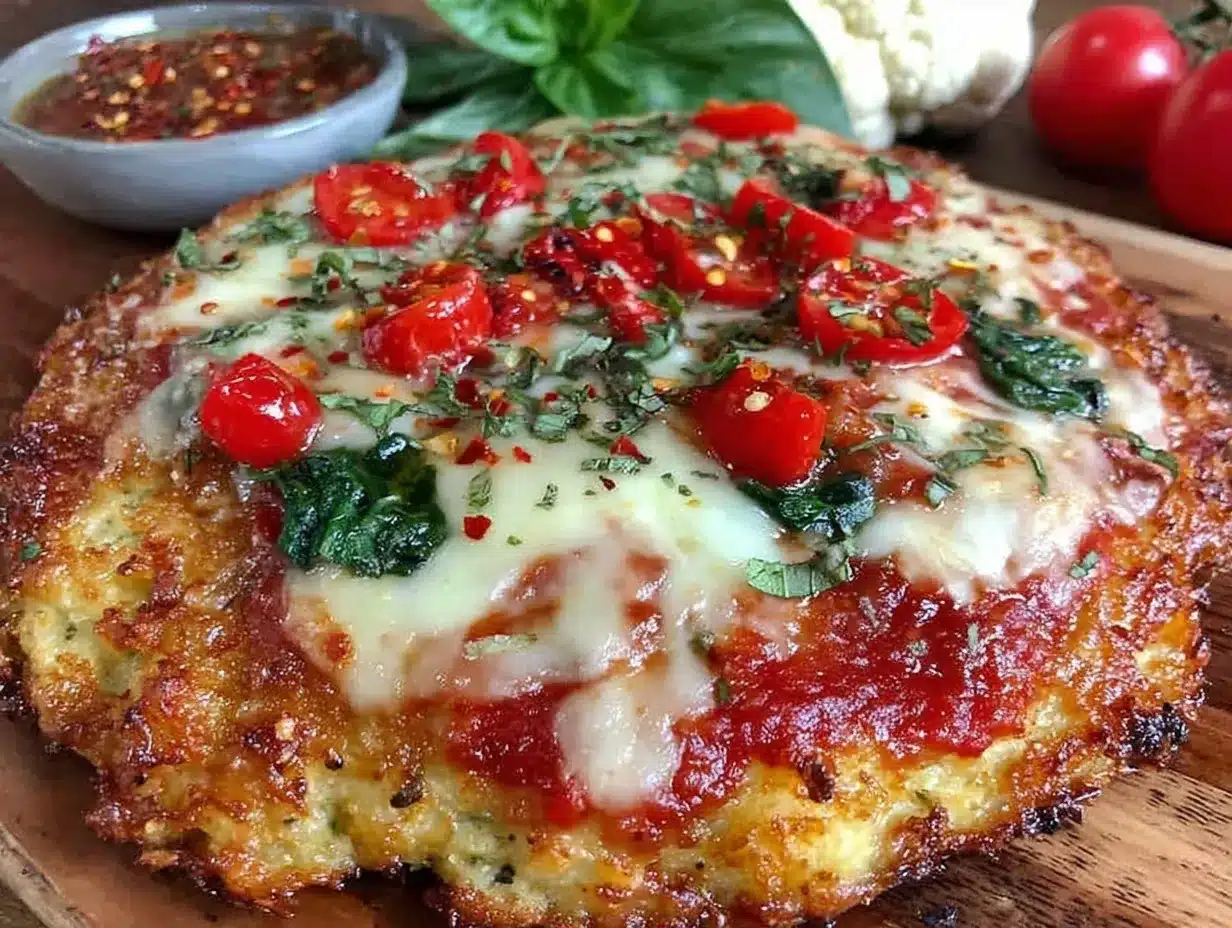 healthy gestational diabetes friendly cauliflower crust pizza preparation steps