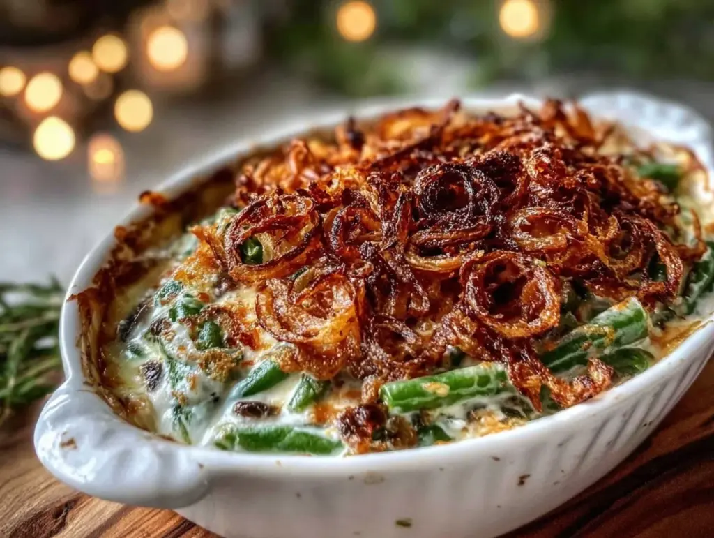 homemade green bean casserole - featured image