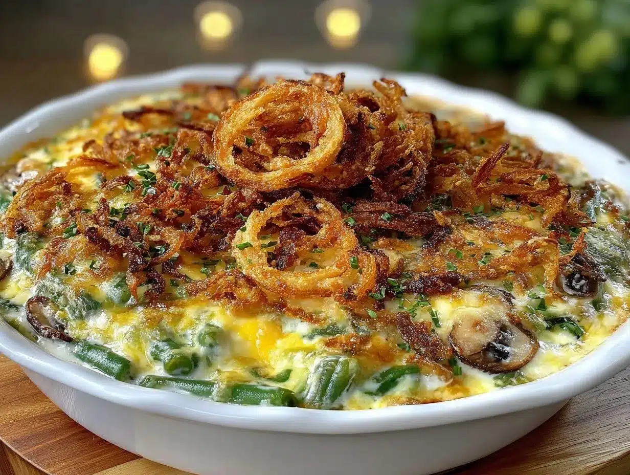 homemade green bean casserole preparation steps
