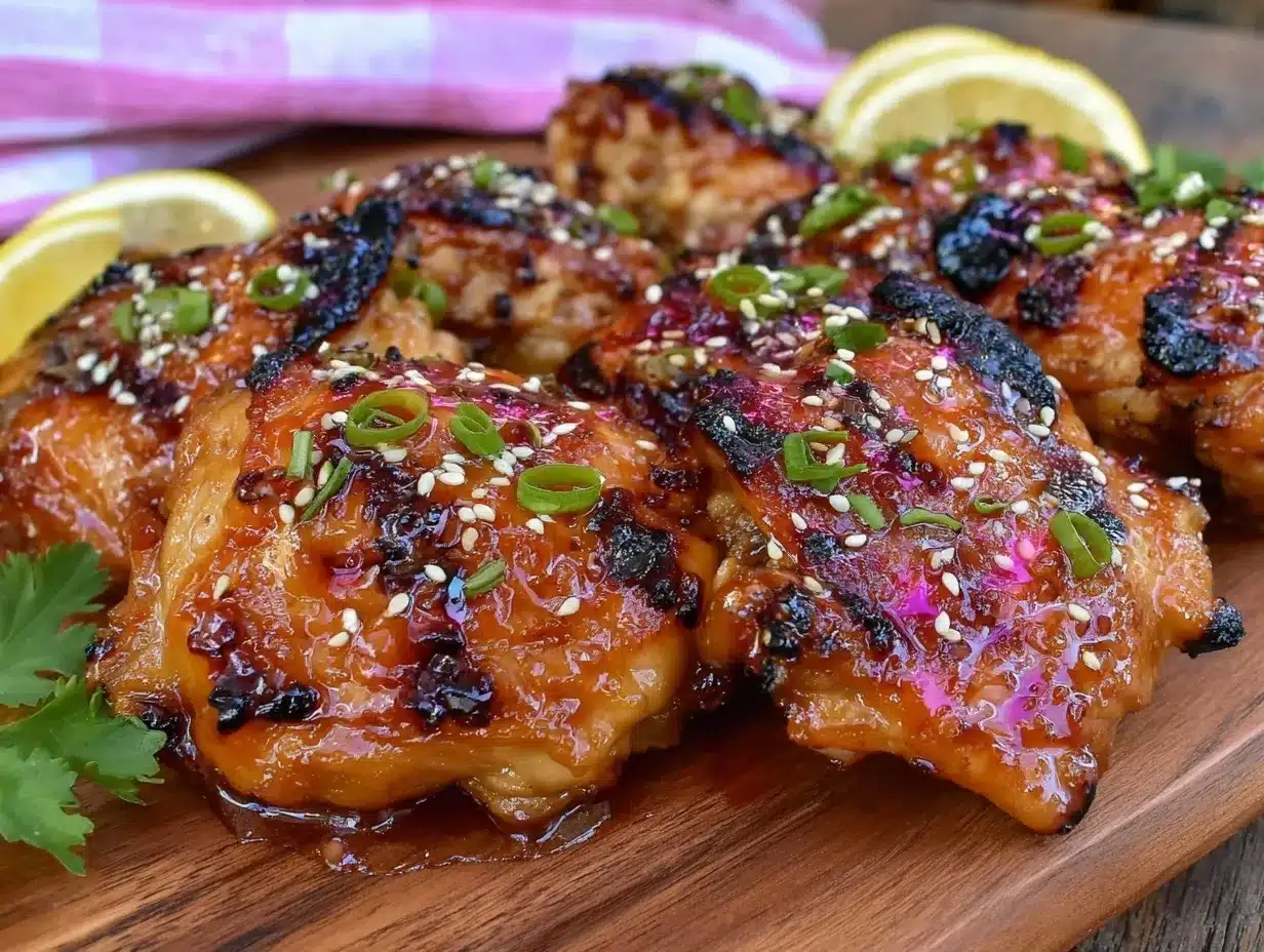honey sriracha grilled chicken thighs preparation steps