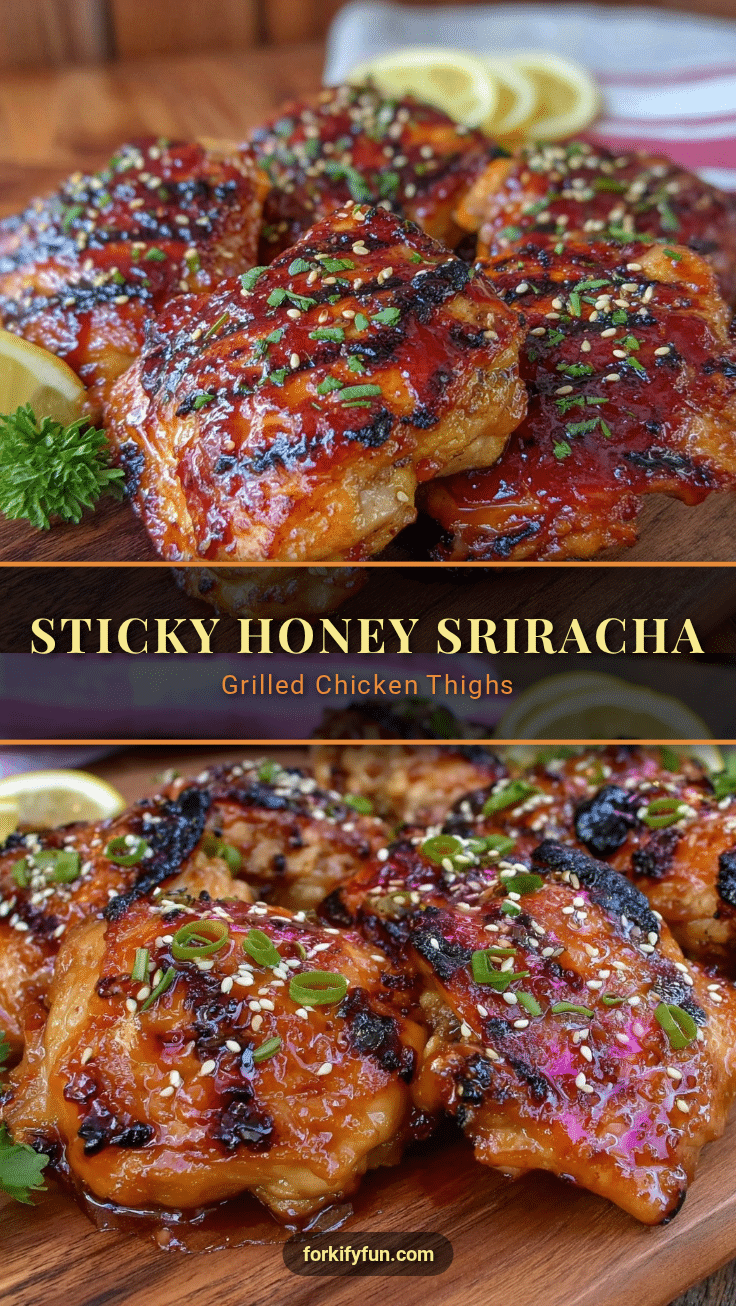 honey sriracha grilled chicken thighs recipe