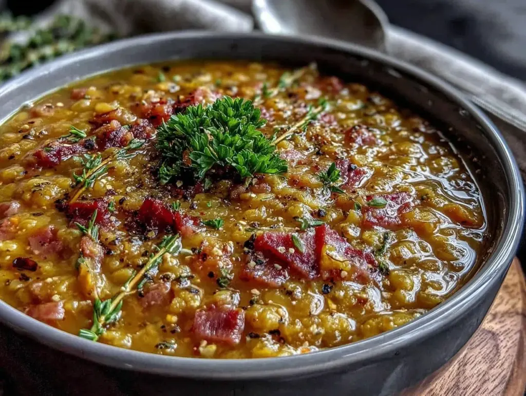 instant pot split pea and ham soup - featured image