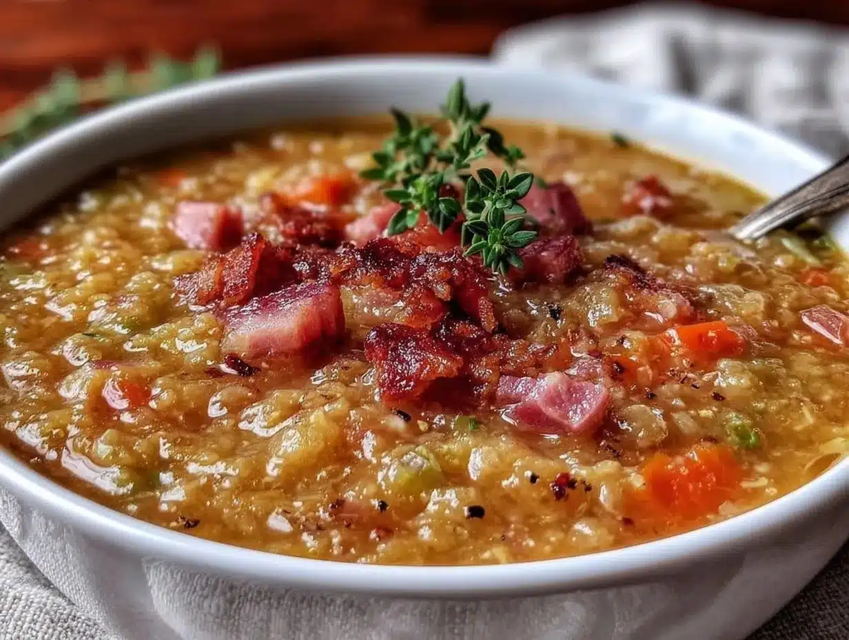 instant pot split pea and ham soup preparation steps