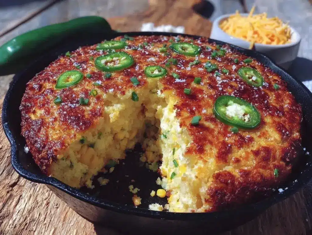 jalapeño cheddar cornbread skillet - featured image
