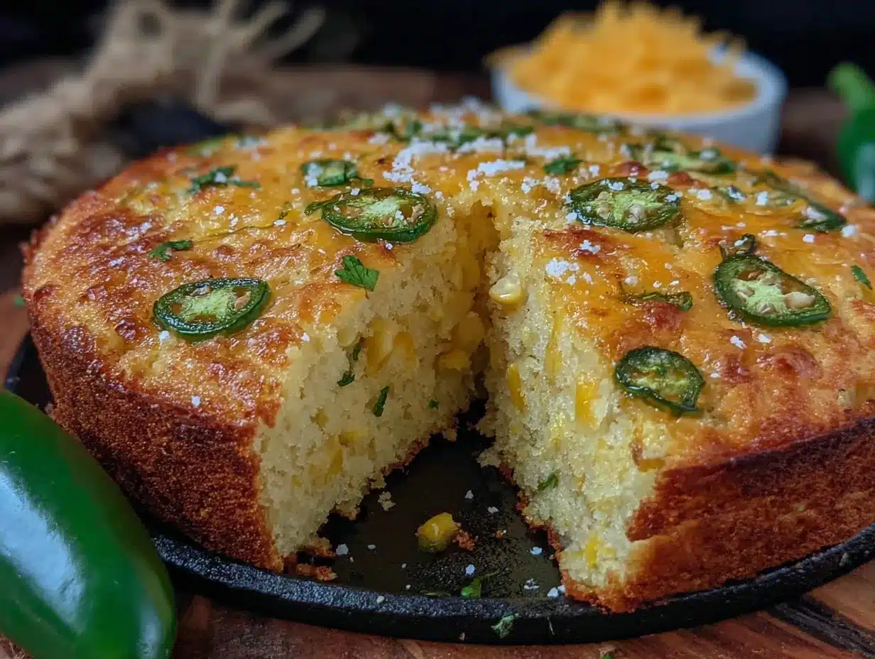 jalapeño cheddar cornbread skillet preparation steps