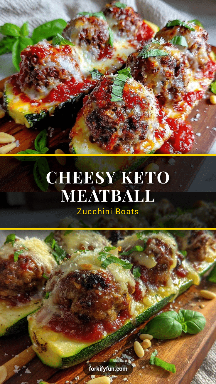 keto meatball zucchini boats recipe