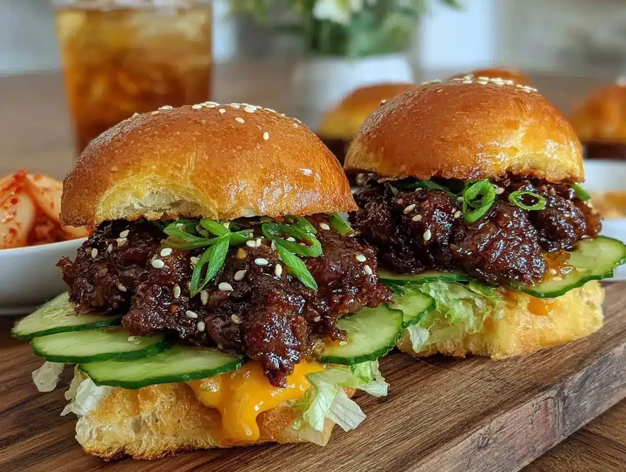 Korean BBQ Beef Sliders preparation steps