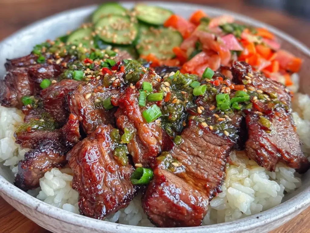 korean beef bulgogi rice bowls - featured image