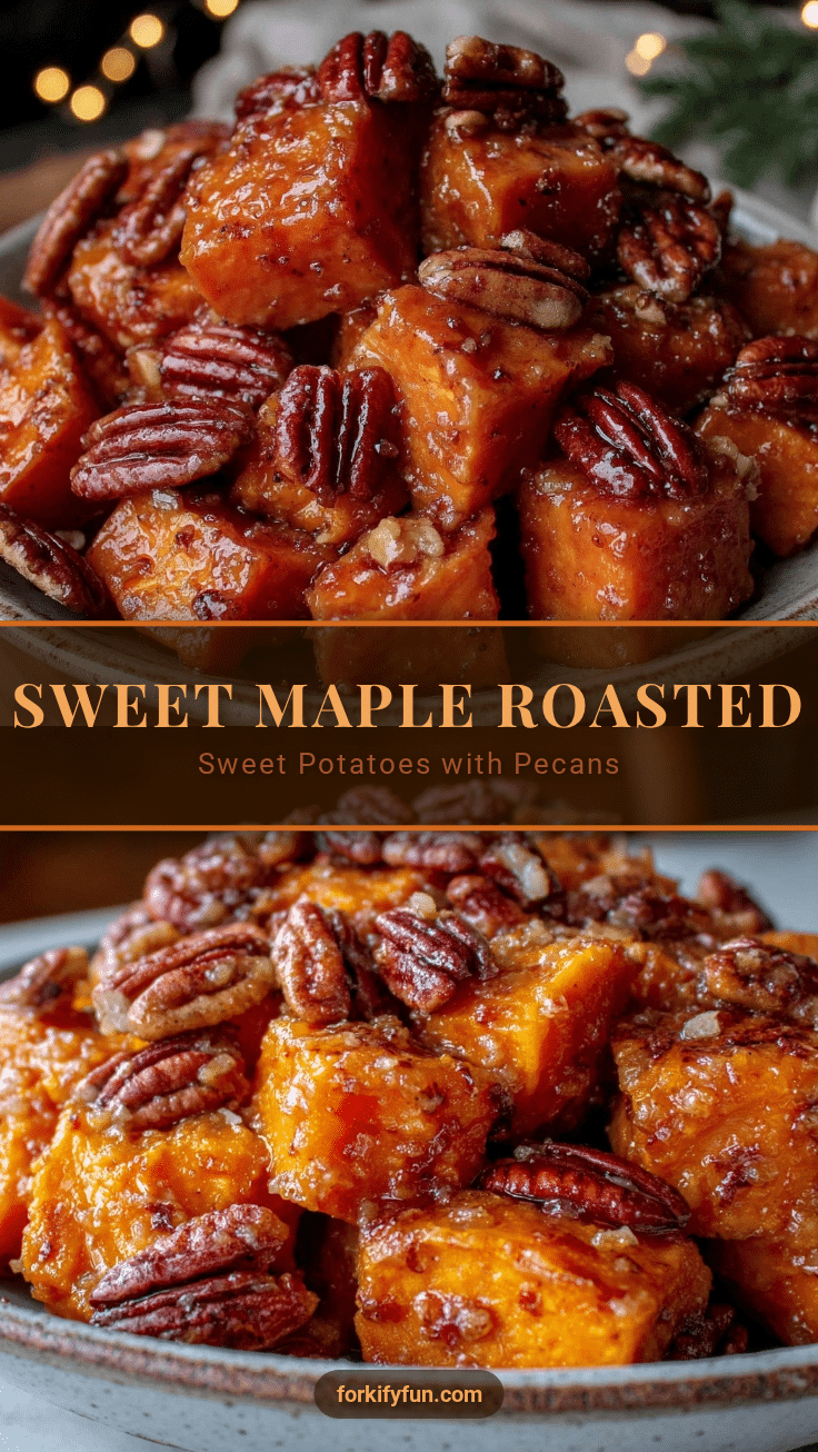 maple roasted sweet potatoes with pecans recipe