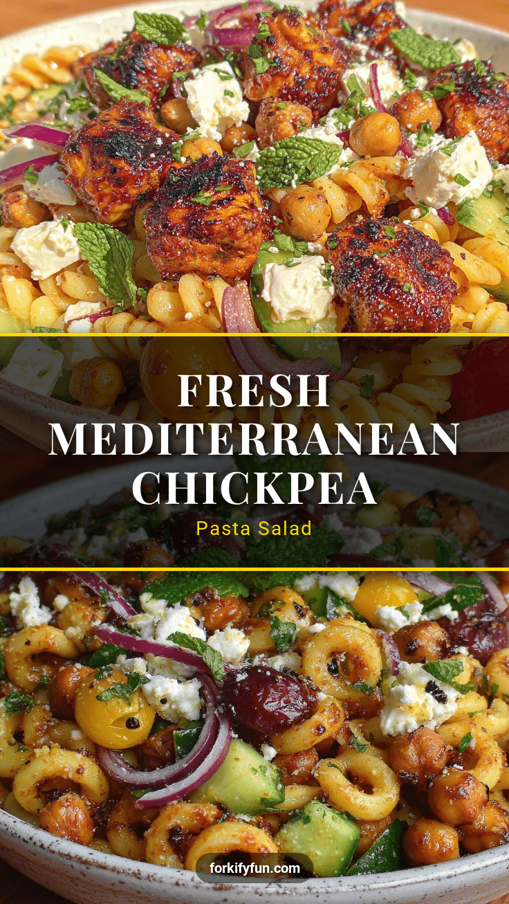 Mediterranean Chickpea Pasta Salad recipe