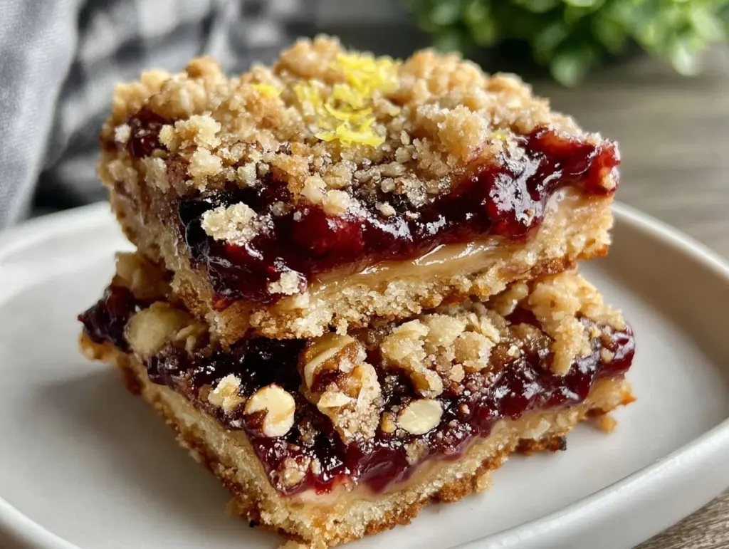mulberry crumble bars - featured image