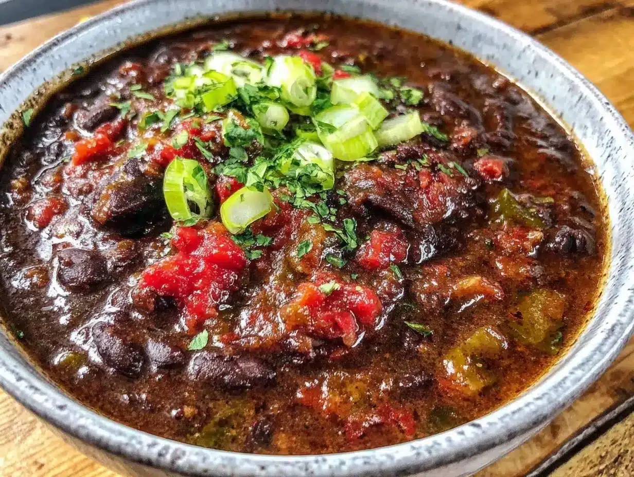 one-pot Cuban black bean soup preparation steps