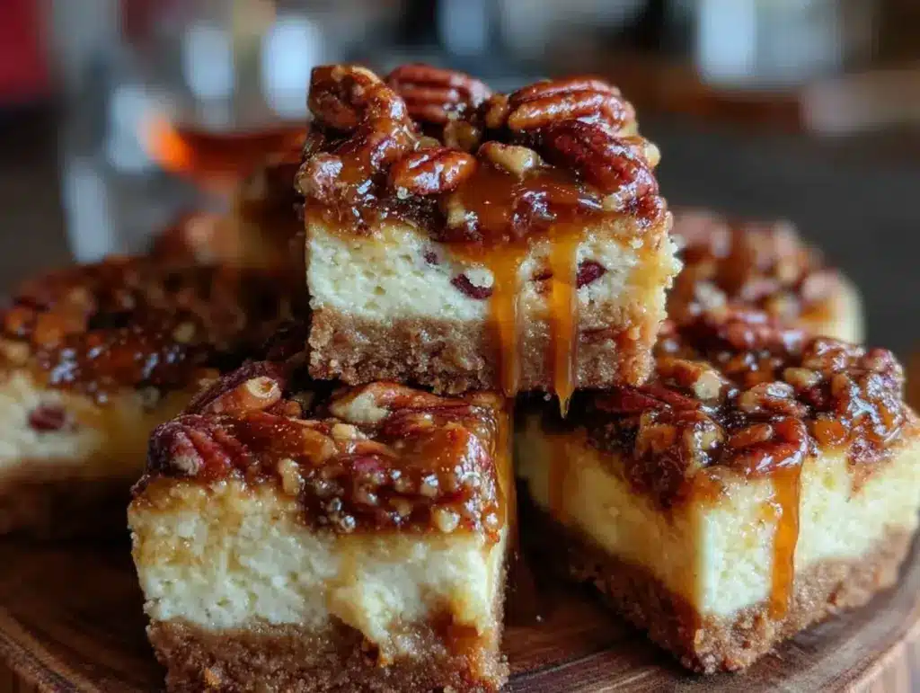 pecan pie cheesecake bars - featured image