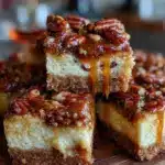 pecan pie cheesecake bars - featured image