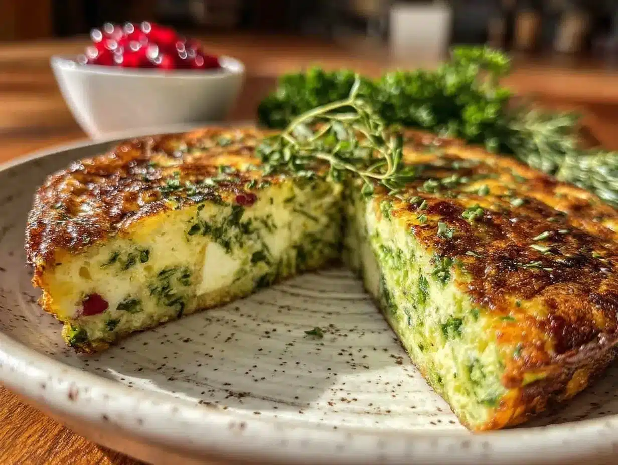 persian herb frittata preparation steps