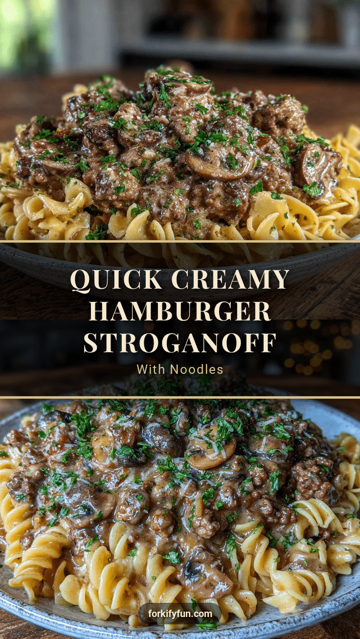 quick creamy hamburger stroganoff recipe