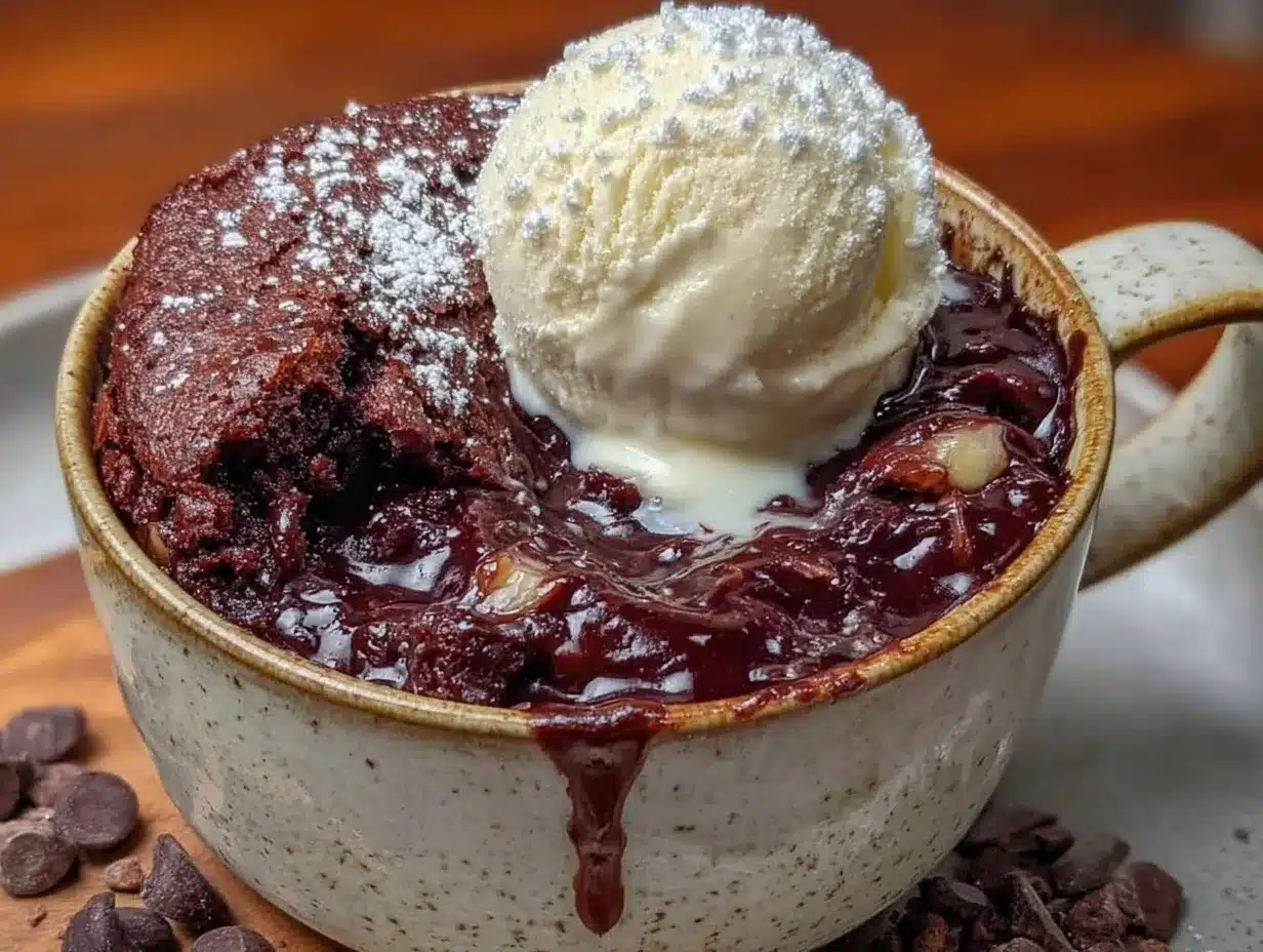 quick fudgy single serving mug brownie preparation steps