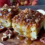salted caramel apple crumble bars - featured image