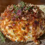 savory french onion cheese ball - featured image