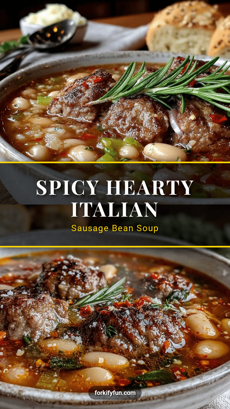 savory spicy italian sausage and white bean soup recipe