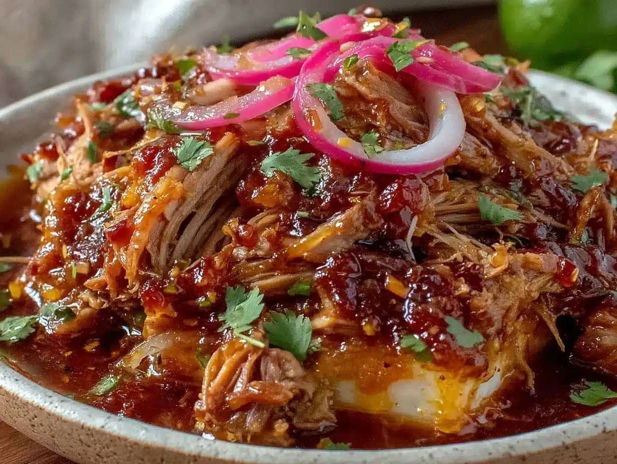 slow cooker Cuban mojo pulled pork preparation steps
