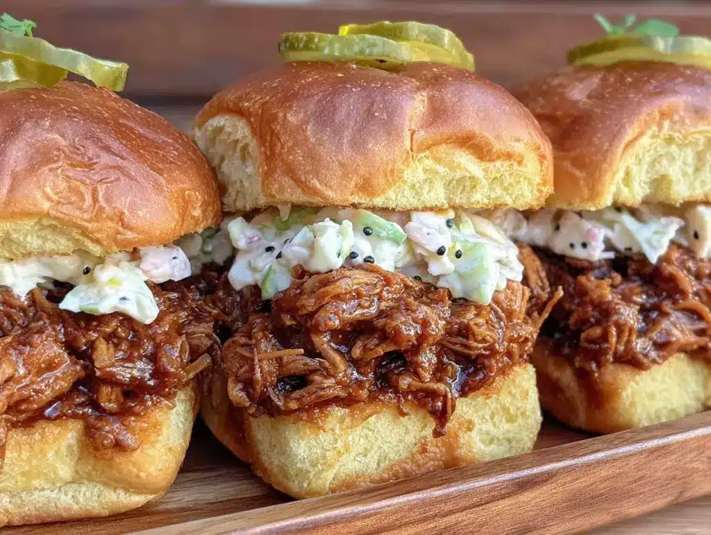 smoked pulled pork sliders - featured image