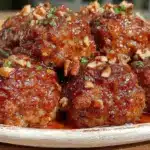 southern bourbon brown sugar meatballs - featured image