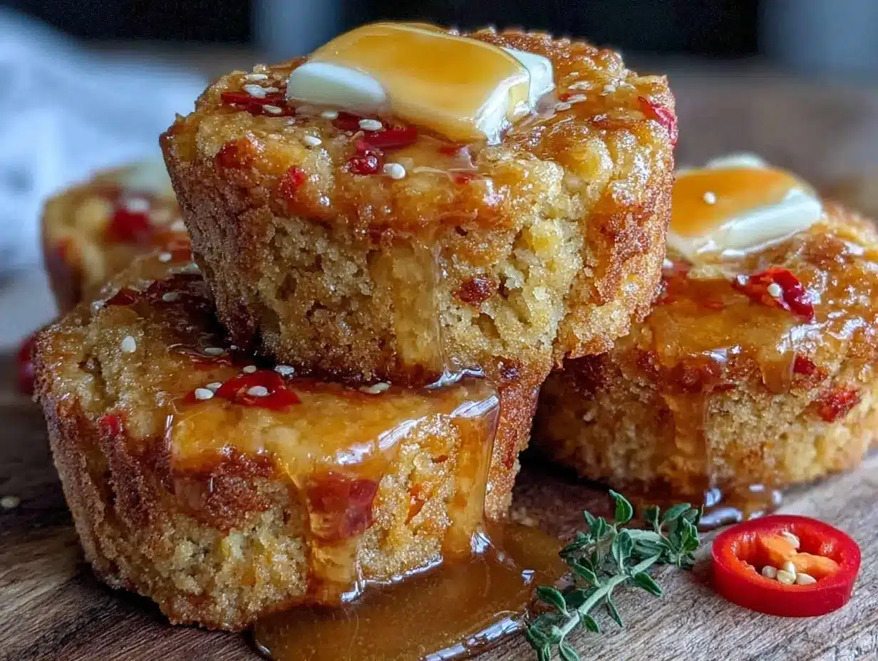 spicy honey butter cornbread muffins preparation steps