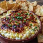 spicy korean corn cheese dip - featured image