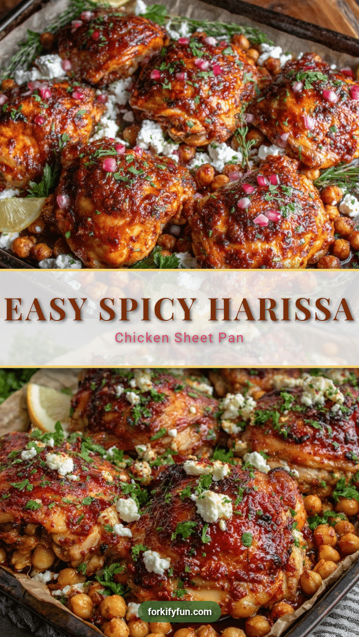 spicy sheet pan harissa chicken recipe