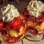strawberry shortcake trifle cups - featured image