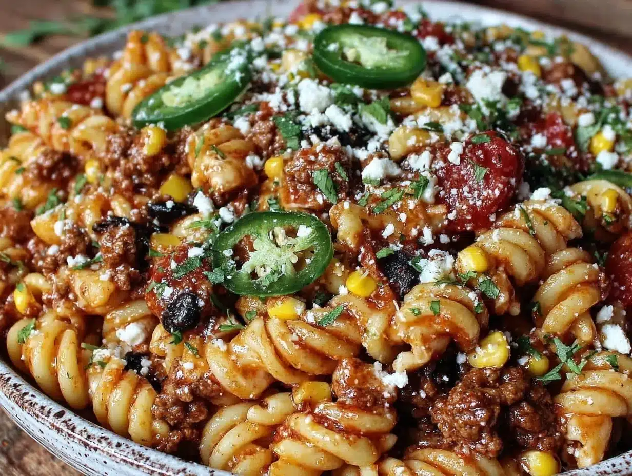 taco pasta salad preparation steps