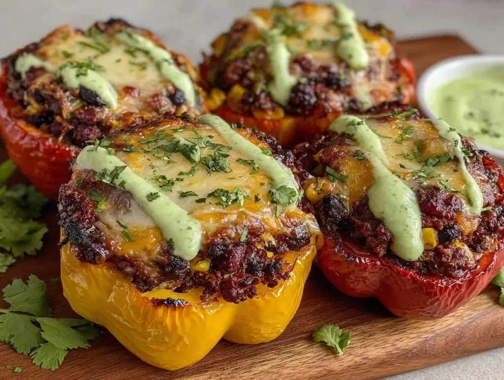 taco stuffed bell peppers - featured image