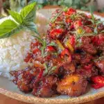 thai basil chicken stir-fry - featured image