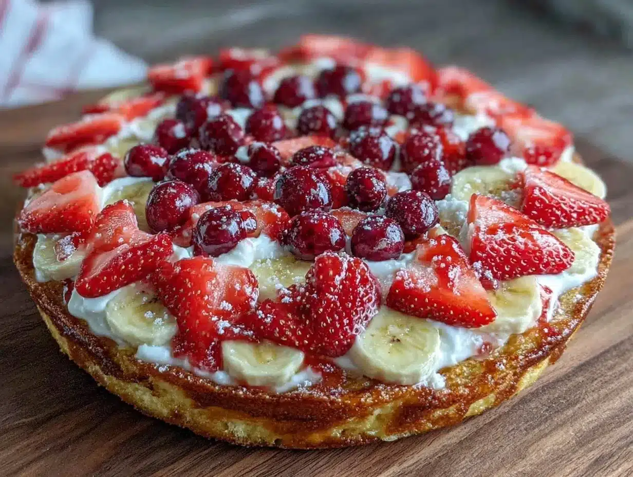 american flag fruit pizza preparation steps