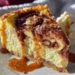 cinnamon roll cheesecake - featured image