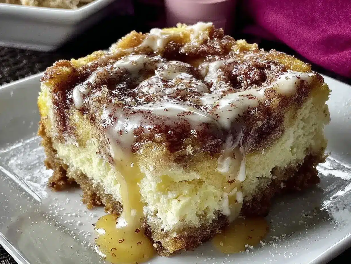 cinnamon roll cheesecake preparation steps