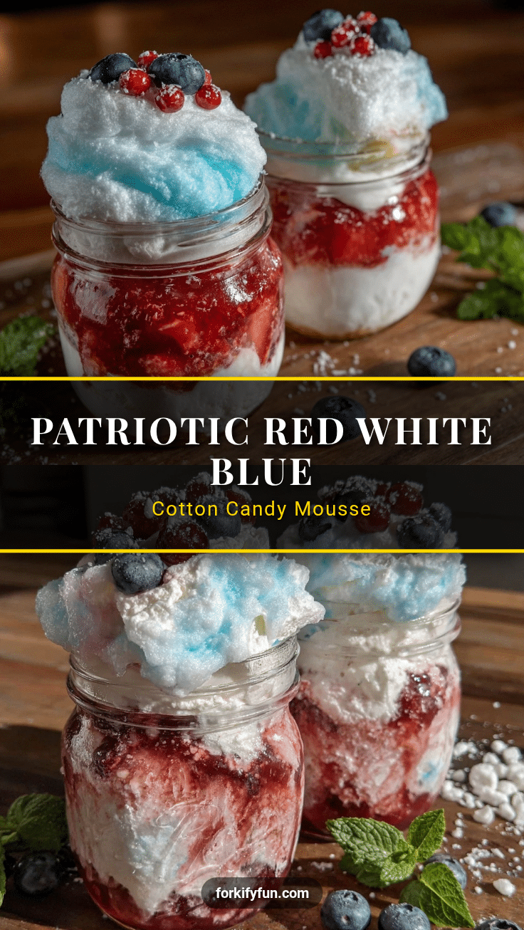 cotton candy cheesecake mousse jars recipe