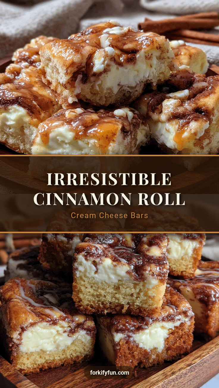 cozy cinnamon roll cream cheese swirl bars recipe