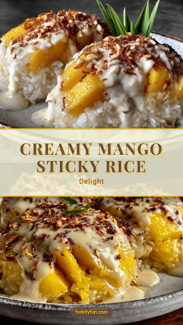 creamy mango sticky rice dessert recipe