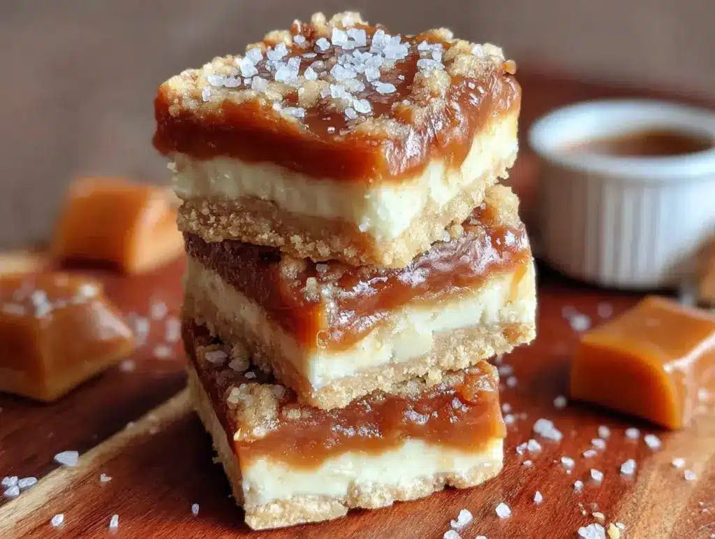 creamy no-bake millionaire shortbread bars - featured image