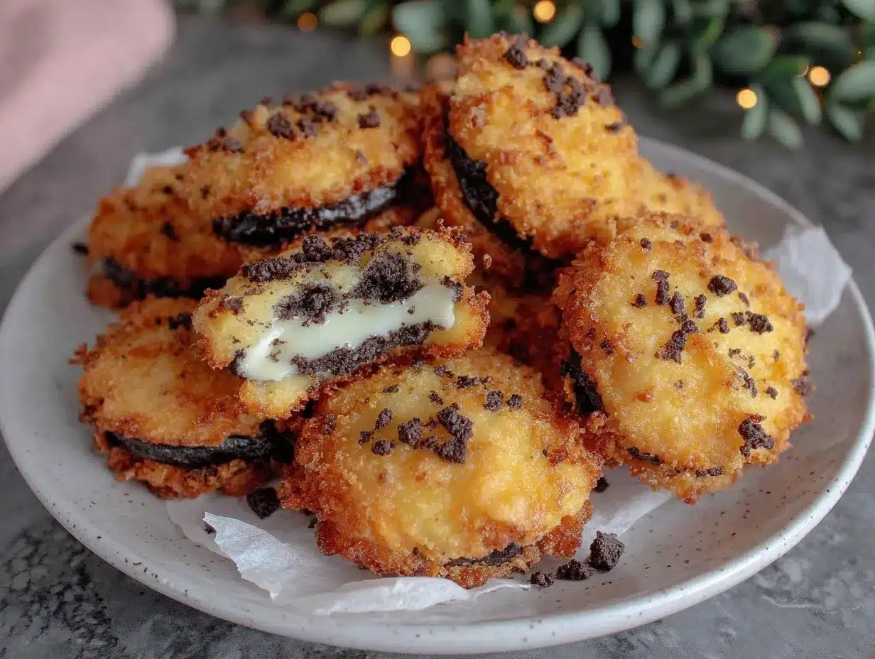 crispy air fryer fried Oreos preparation steps