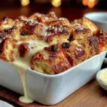 croissant bread pudding - featured image