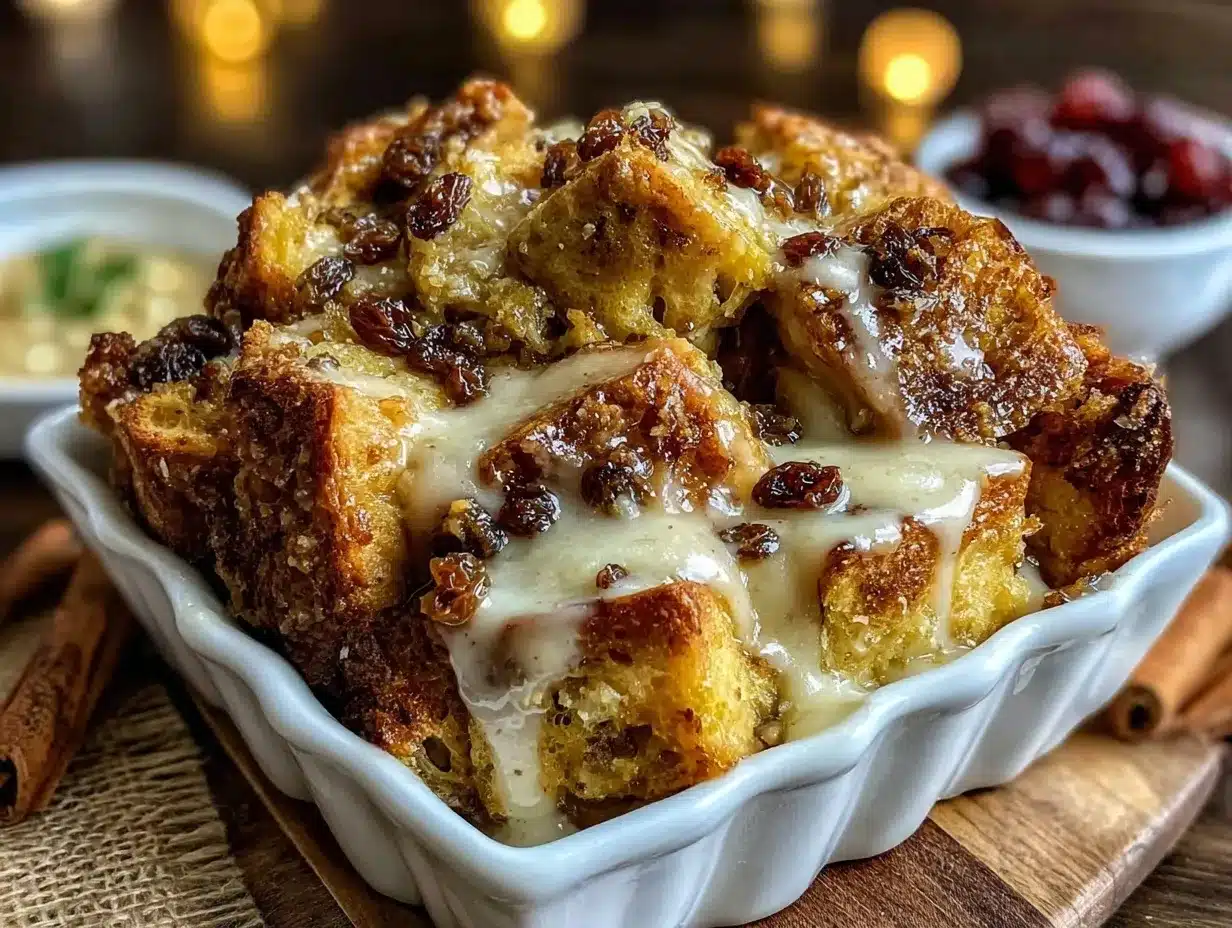 croissant bread pudding preparation steps