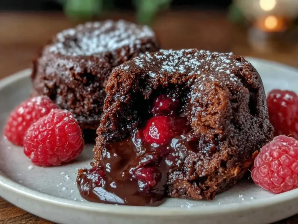dark chocolate lava cakes - featured image
