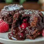 dark chocolate lava cakes - featured image
